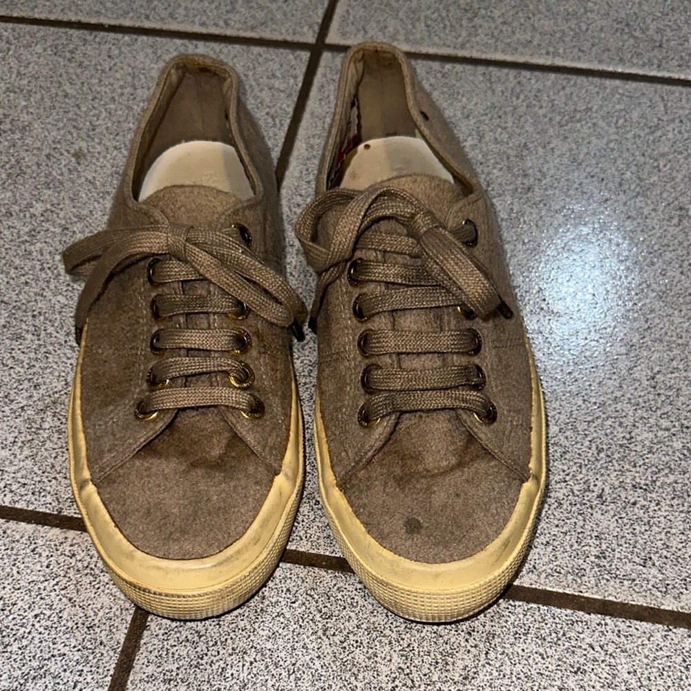 Superga x The Row x Cerruti Wool Canvas Sneakers Size 8